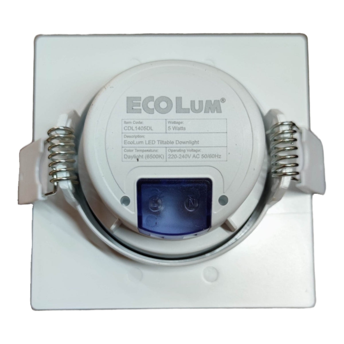 Ecolum 5W LED Tiltable Recessed Downlight Daylight 6500K 220V 3.5 Inches CDL1405DL by Ecolum — Electx Electrical Supply product photo 3