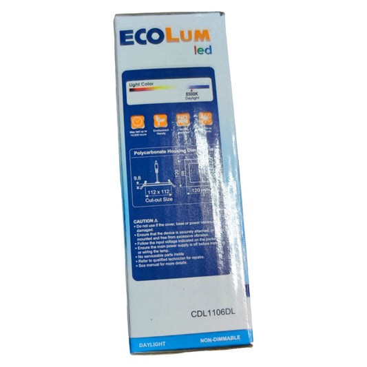 Ecolum LED packaging on a white background