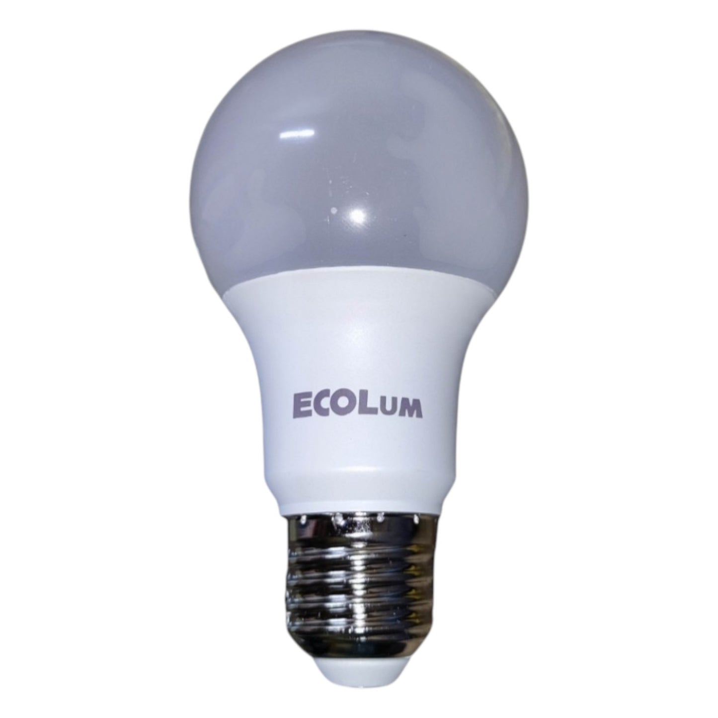 Ecolum LED light bulb on a white background