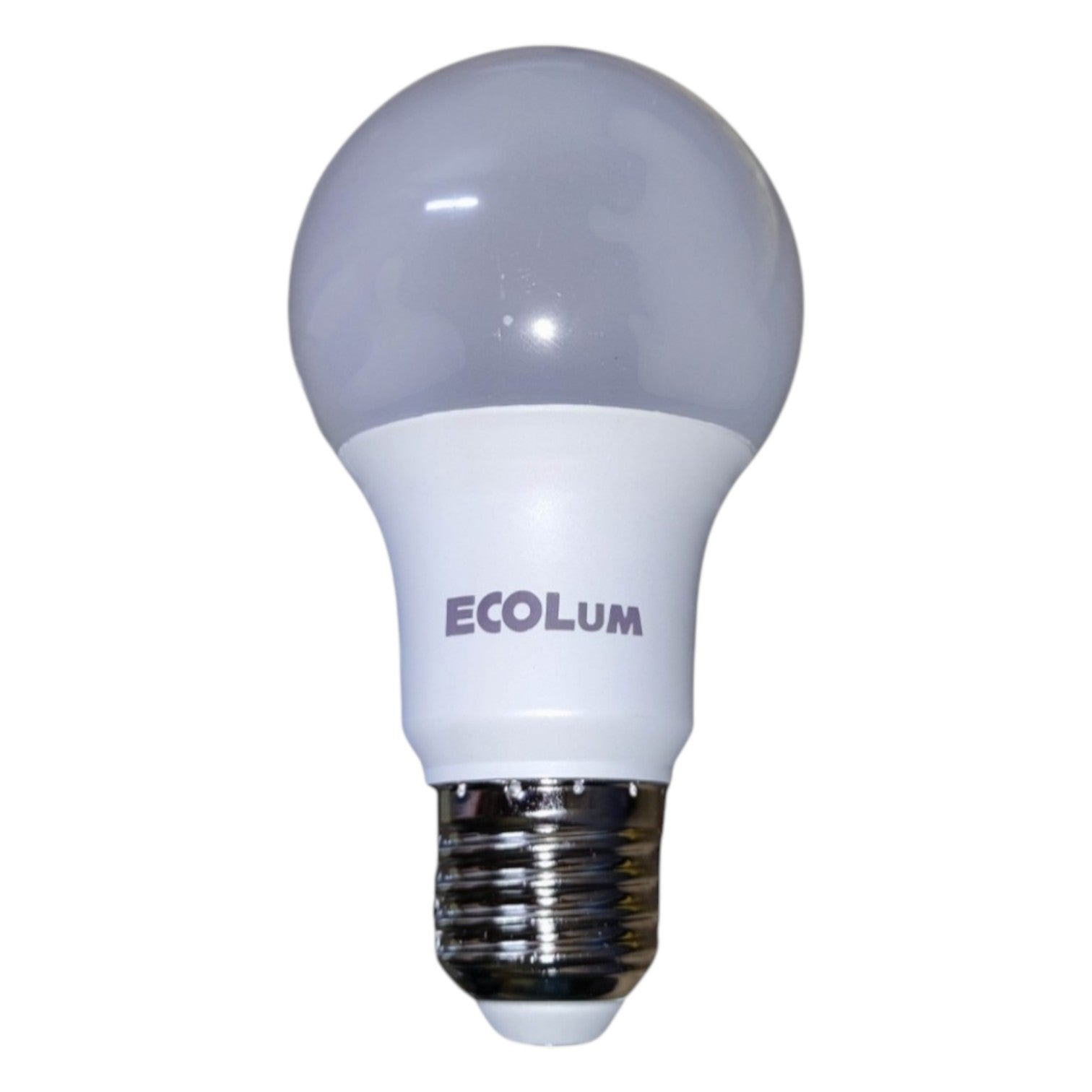 Ecolum LED light bulb on a white background