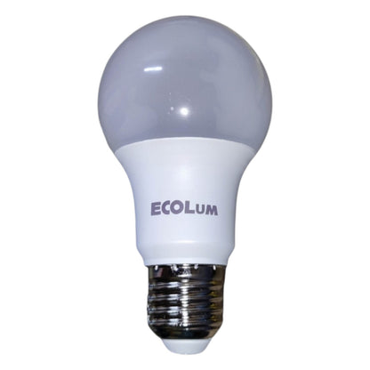 Ecolum LED light bulb on a white background