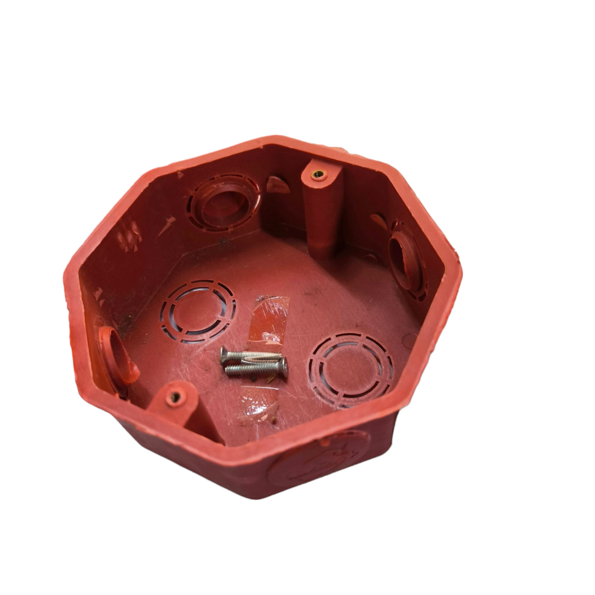 Elephant brand red PVC 4x4 electrical junction box for organizing wiring connections