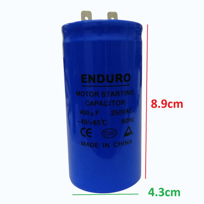 EnduroMotorStartingCapacitor400uF250VAC_400MFD250Vwith measurement