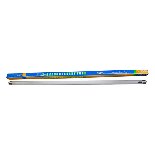 Two fluorescent tubes with packaging on a white background