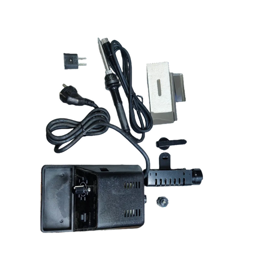 Exso Soldering Station 60W 220V with soldering iron, power cords, and metal stand accessories