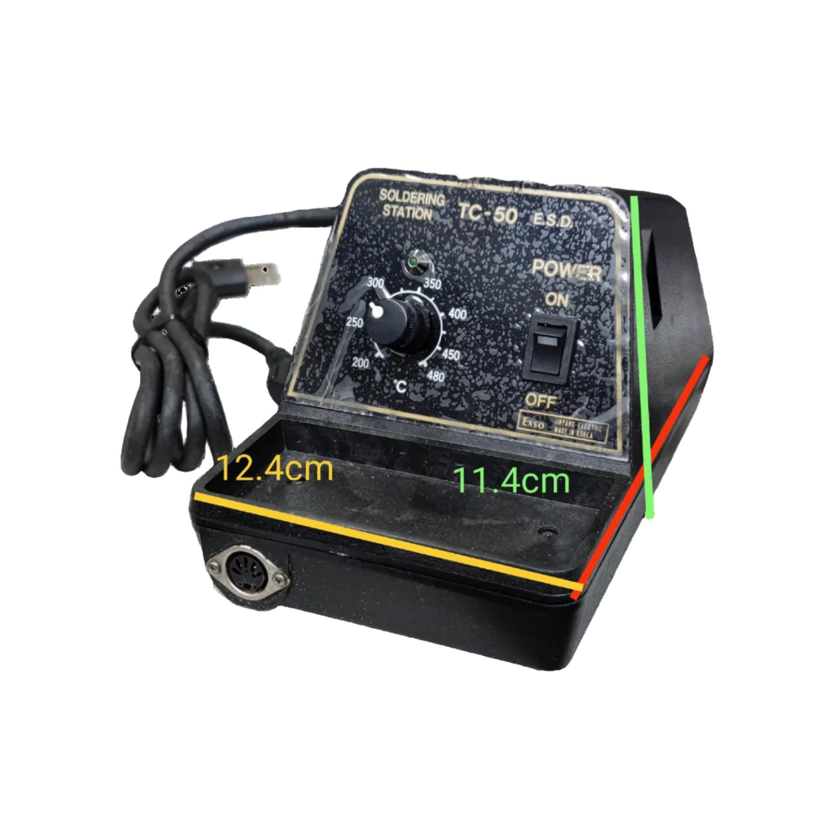 Exso Soldering Station 60W 220V adjustable temperature control with power switch and attached power cord