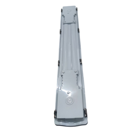White metal bracket or support structure on a white background
