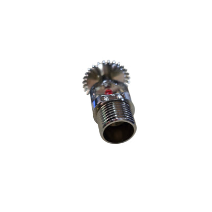 Metallic valve or fitting on a white background