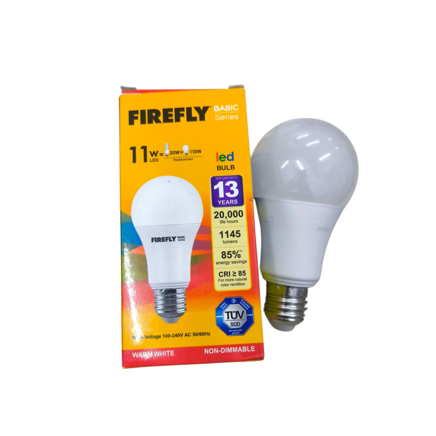 Firefly 11W LED Bulb E27 220V 3000K Warm White EBI111WW Electx Electrical Supply