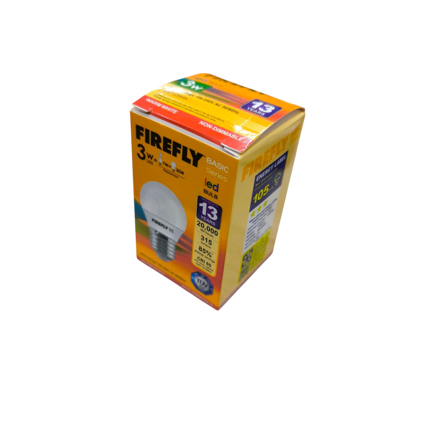 Firefly 3W LED Bulb E27 220V 3000K Warm White EBI103WW