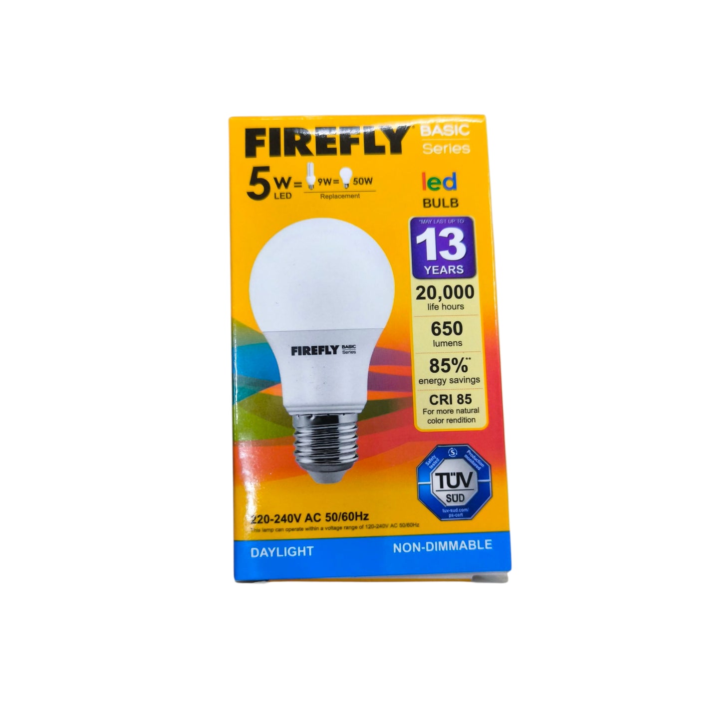 Firefly 5W LED Lamp E27 220V Daylight 6500K EBI105DL Electx Electrical Supply