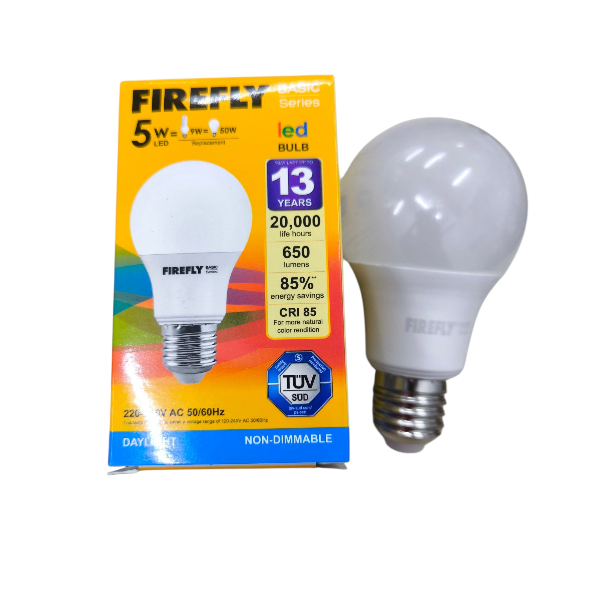Firefly 5W LED Lamp E27 220V Daylight 6500K EBI105DL Electx Electrical Supply