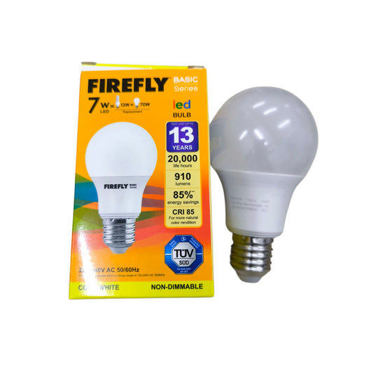 Firefly 7W LED Bulb E27 220V 4000K Cool White EBI107CW