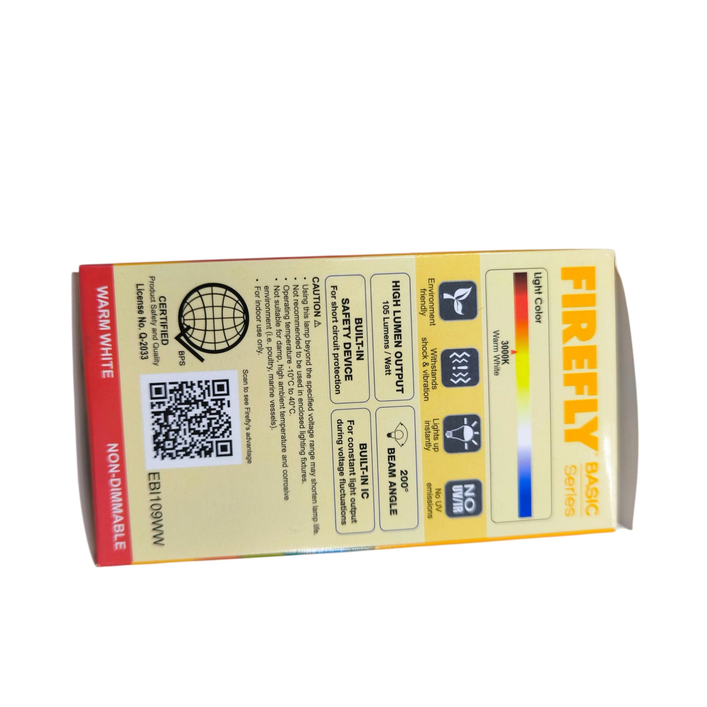 Firefly 9W LED Bulb E27 220V 3000K Warm White EBI109WW