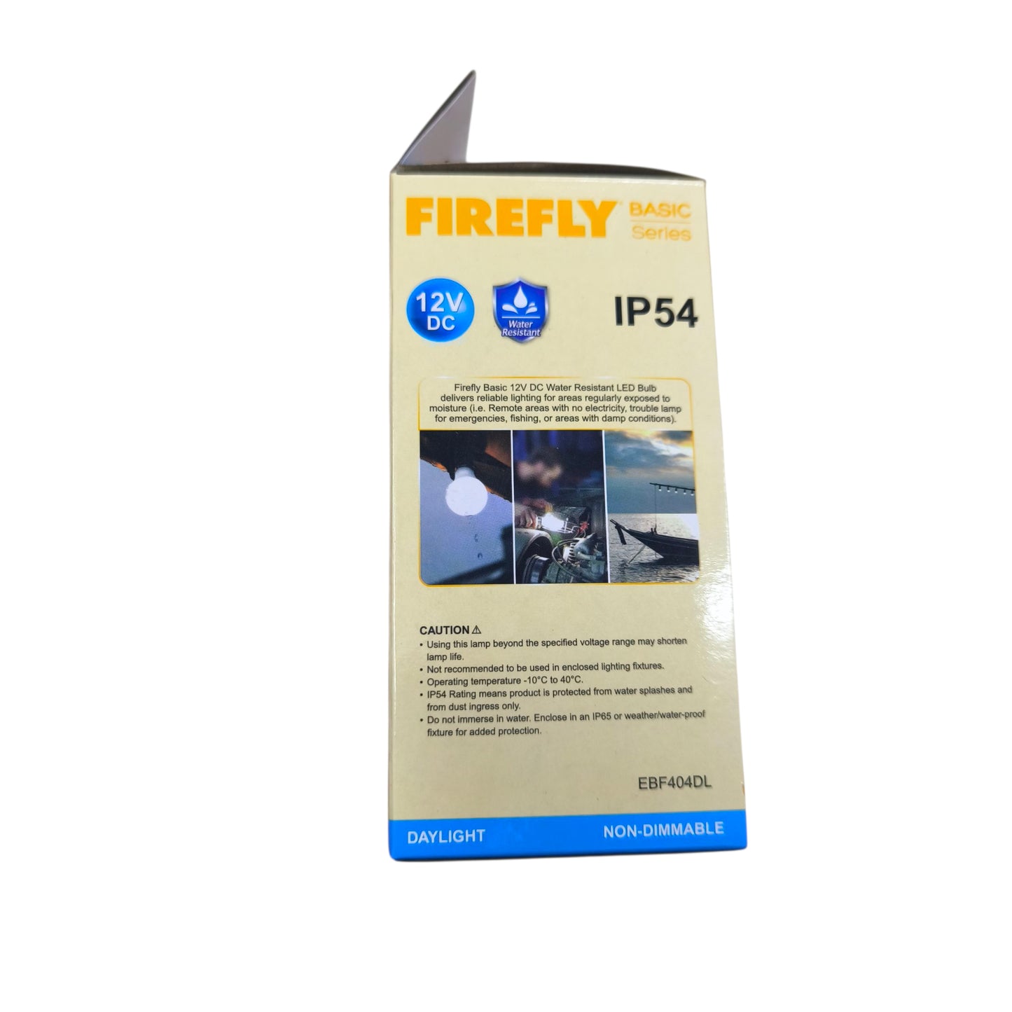 Firefly LED Bulb 12V DC 4W E27 6500K Daylight EBF404DL ( Battery Operated)