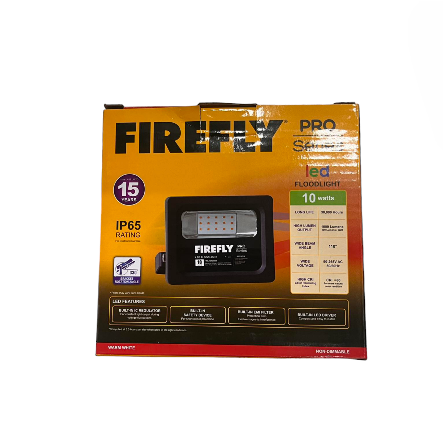 Firefly Pro Floodlight packaging on a white background