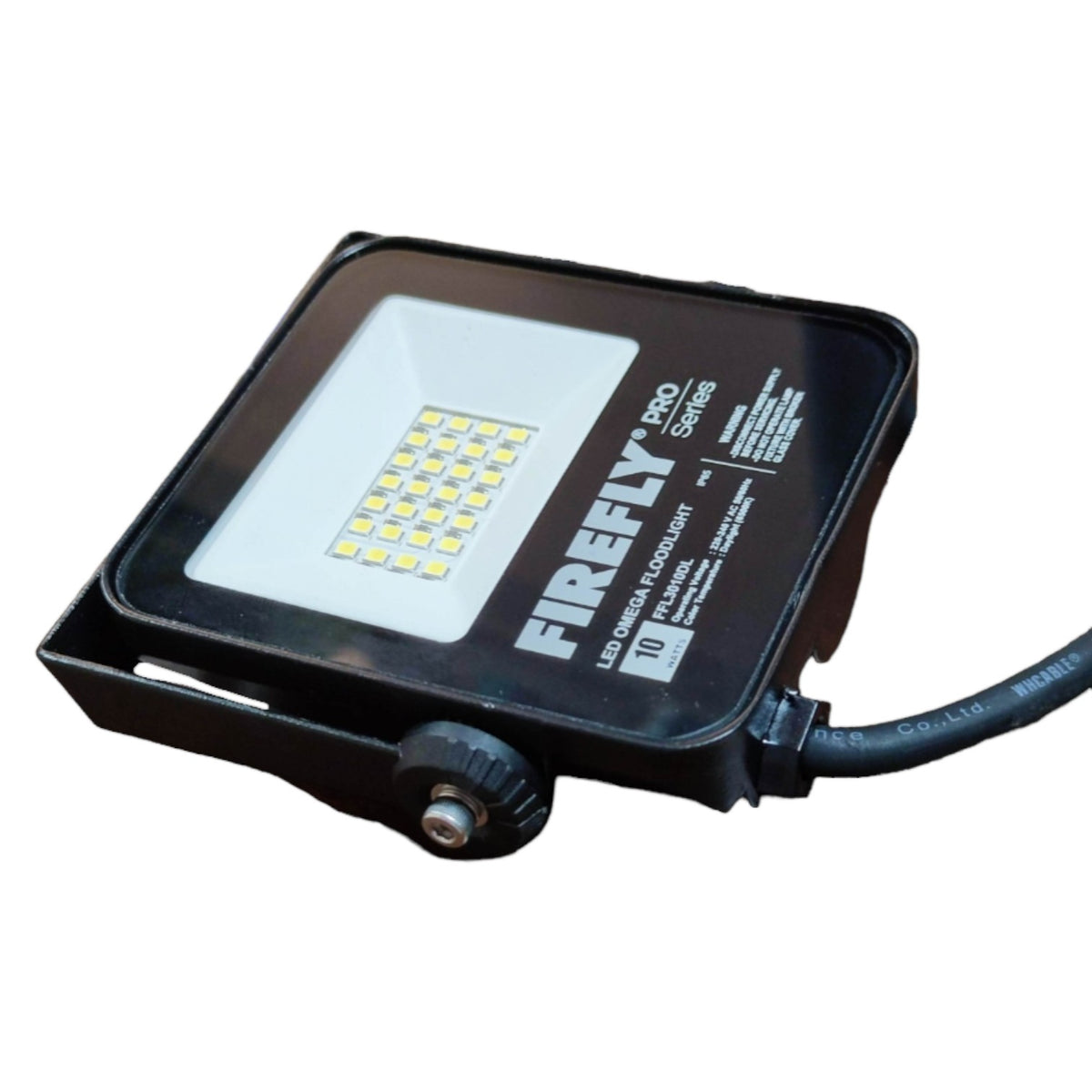 Firefly LED flood light on a white background