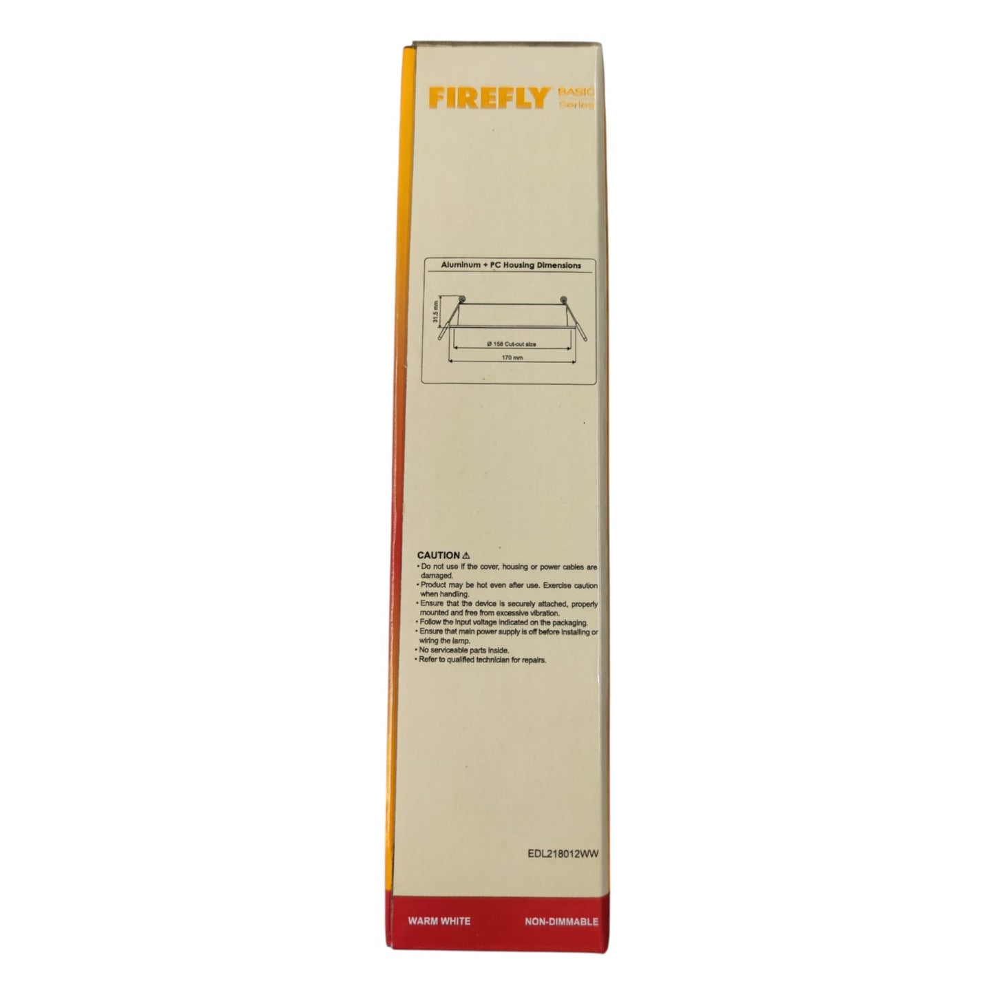 Firefly product packaging box on a white background