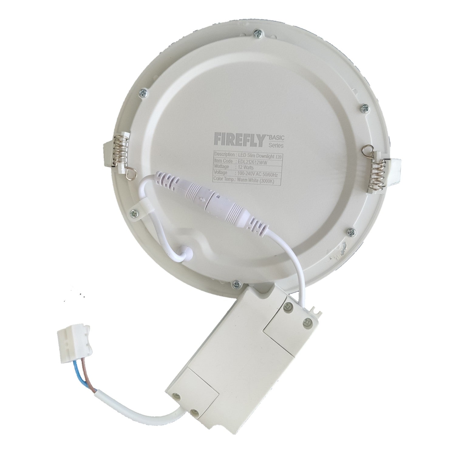 Light fixture with 'Firefly' branding on a white background
