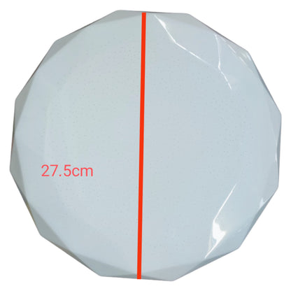 White octagonal object with a red line and measurement '27.5cm' on a white background