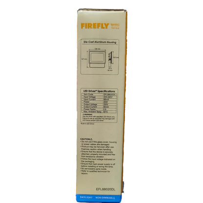 Firefly LED driver packaging on a white background