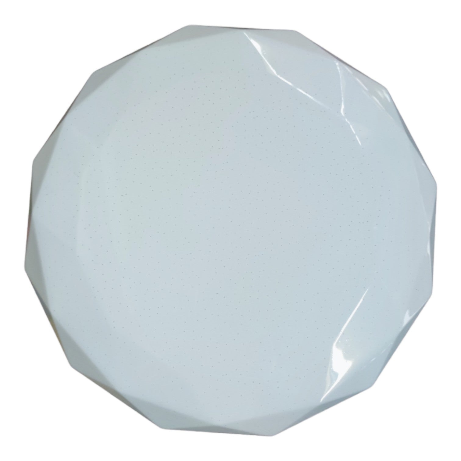Octagonal white object on a white background