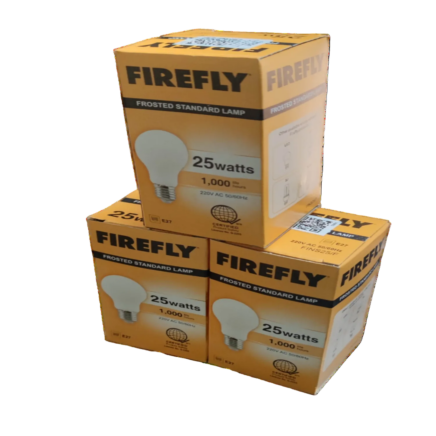 Firefly 25W Incandescent Bulb 220V E27 Frosted Standard Lamp FINS25/F
