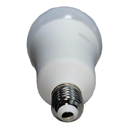 White light bulb on a white background