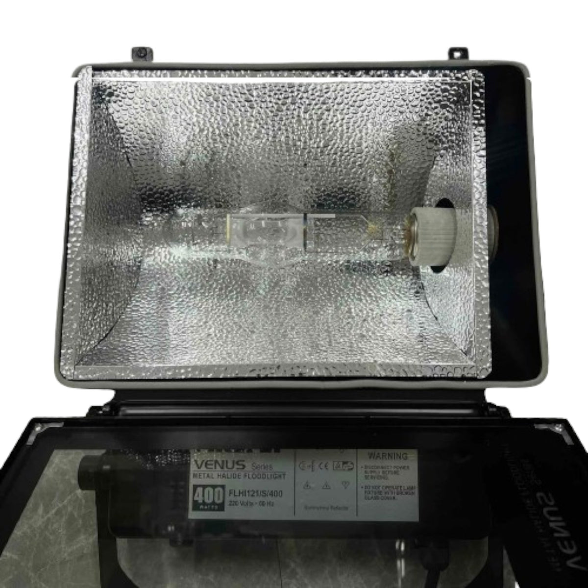 Firefly 400W Metal Halide Flood Light Fixture Set with Bulb 220V Daylight Venus Series FLHI121/S/400/FHIMH400DL/T
