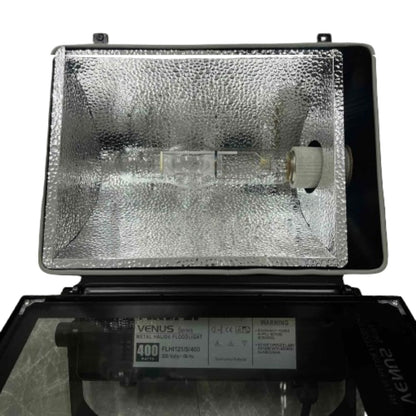 Firefly 400W Metal Halide Flood Light Fixture Set with Bulb 220V Daylight Venus Series FLHI121/S/400/FHIMH400DL/T