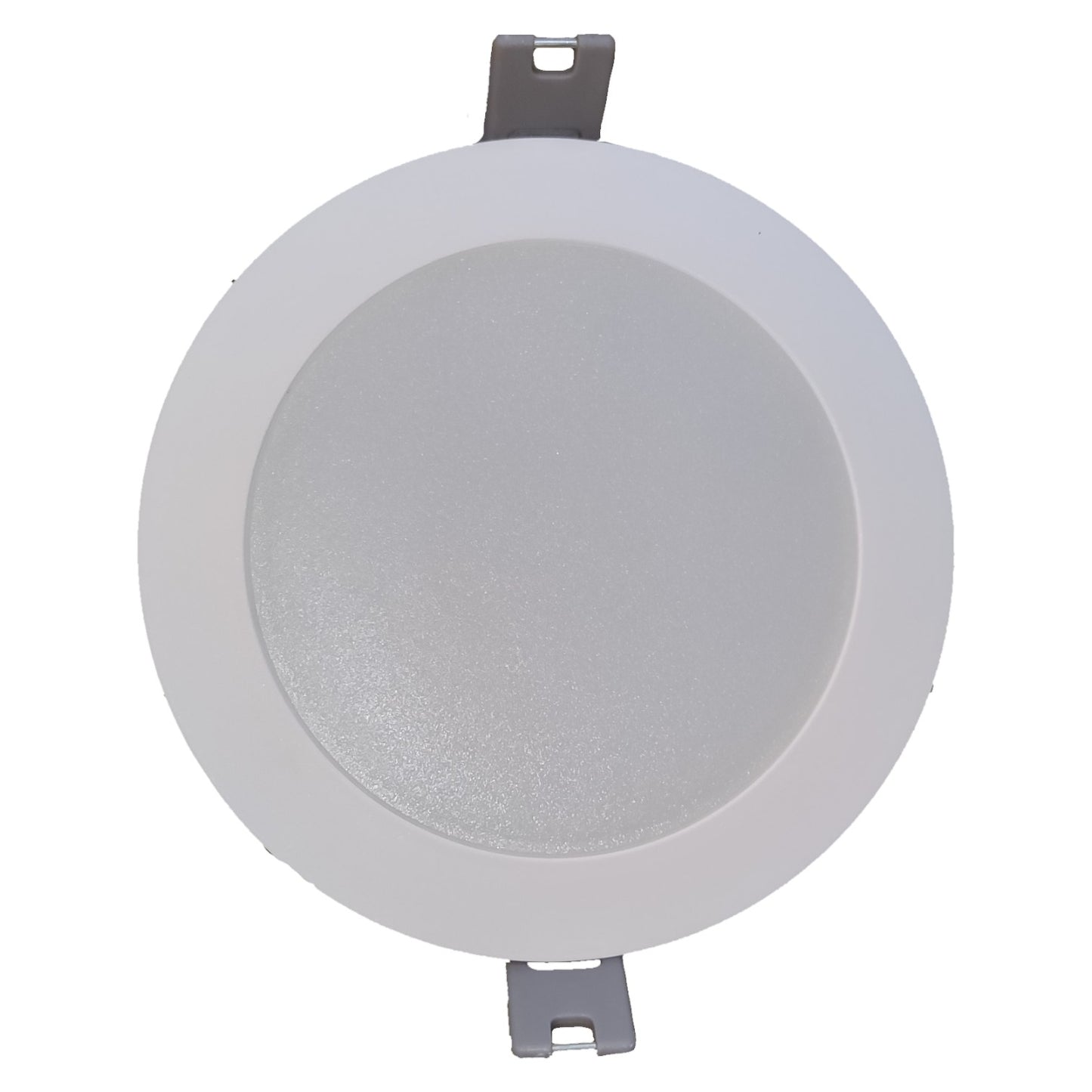 Round recessed ceiling light on a white background