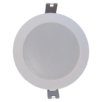Round recessed ceiling light on a white background