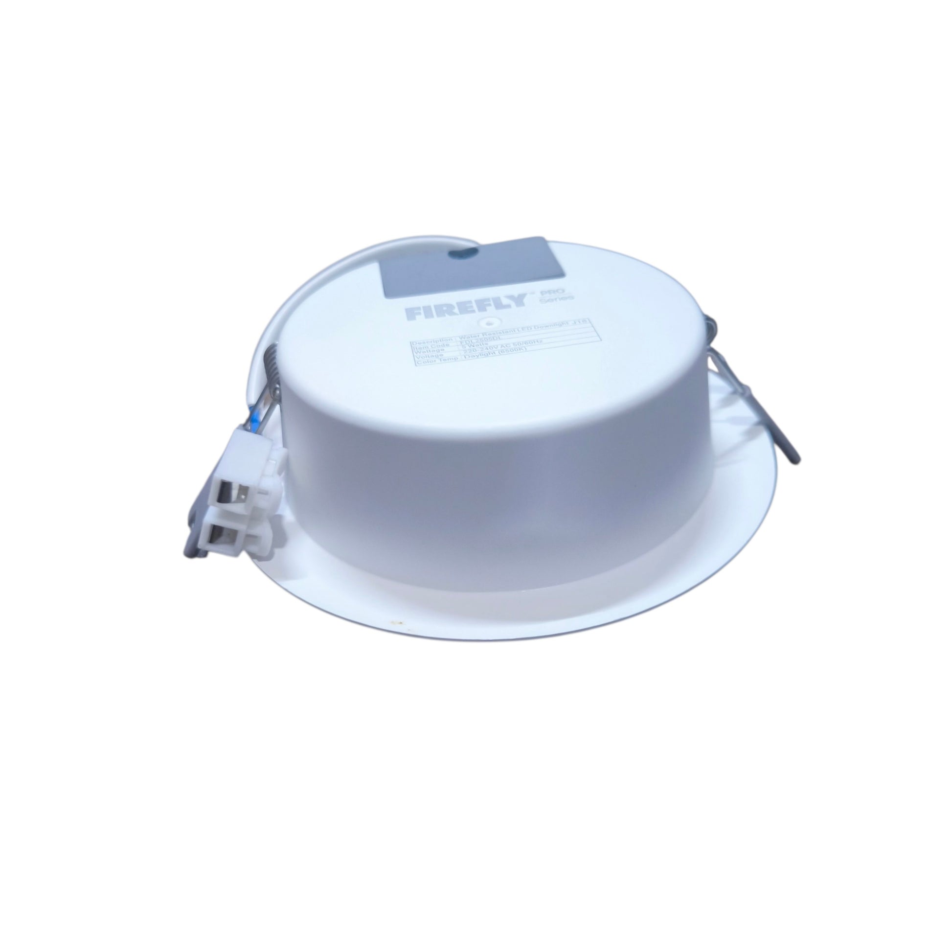 White fire alarm on a white background