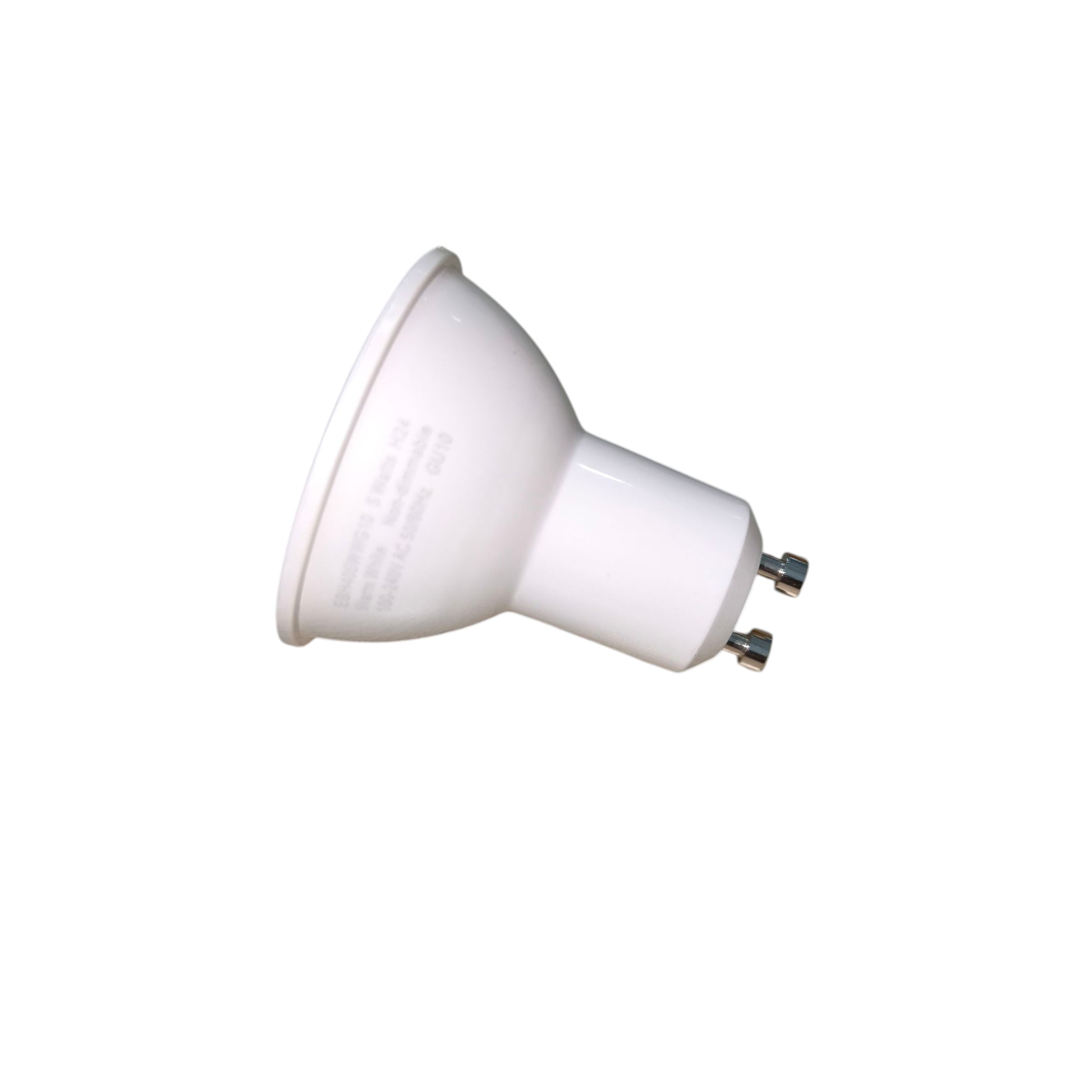 White light bulb on a white background