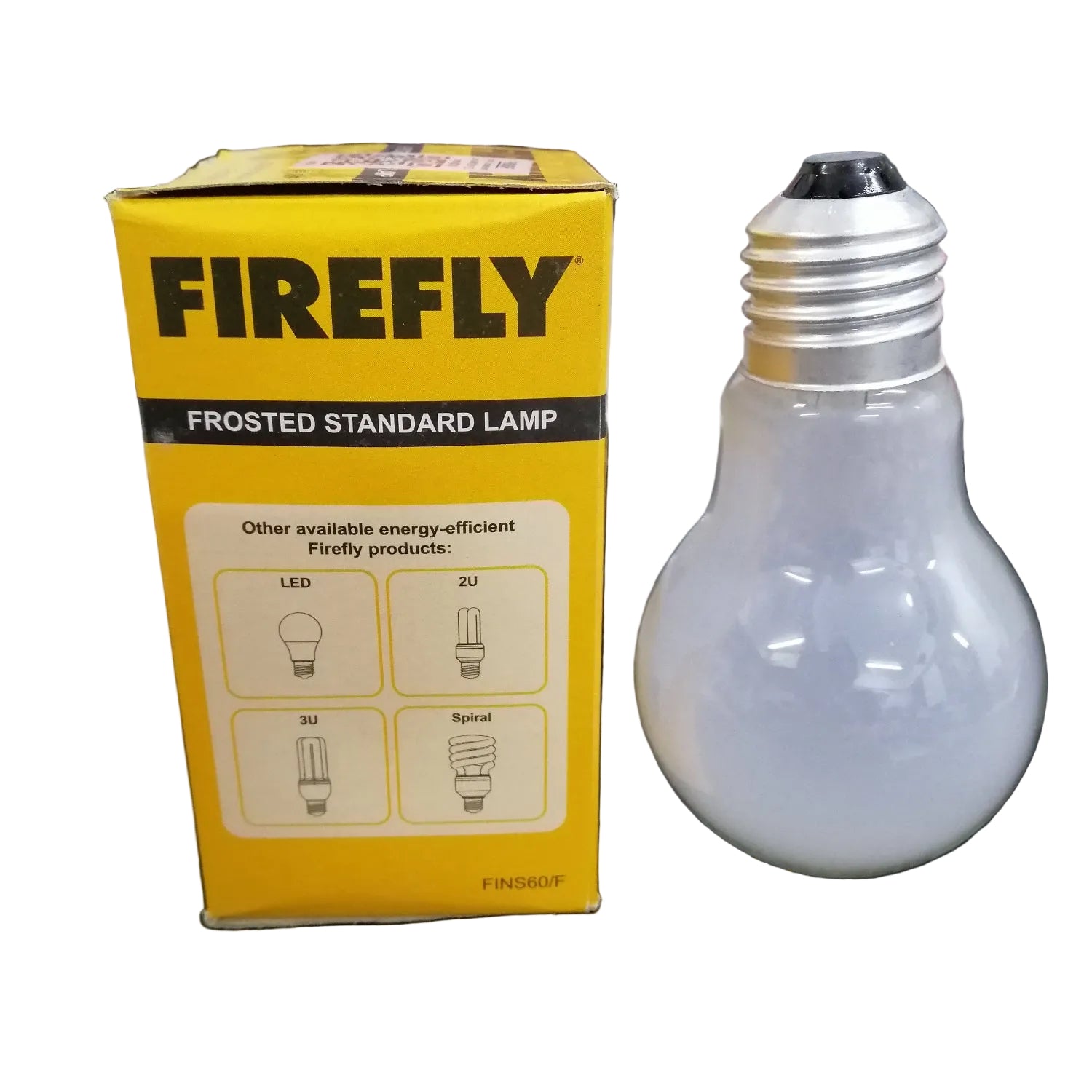 Firefly 60W Incandescent Bulb Warm White 220V E27 Frosted Standard Lamp FINS60/F Eectx I