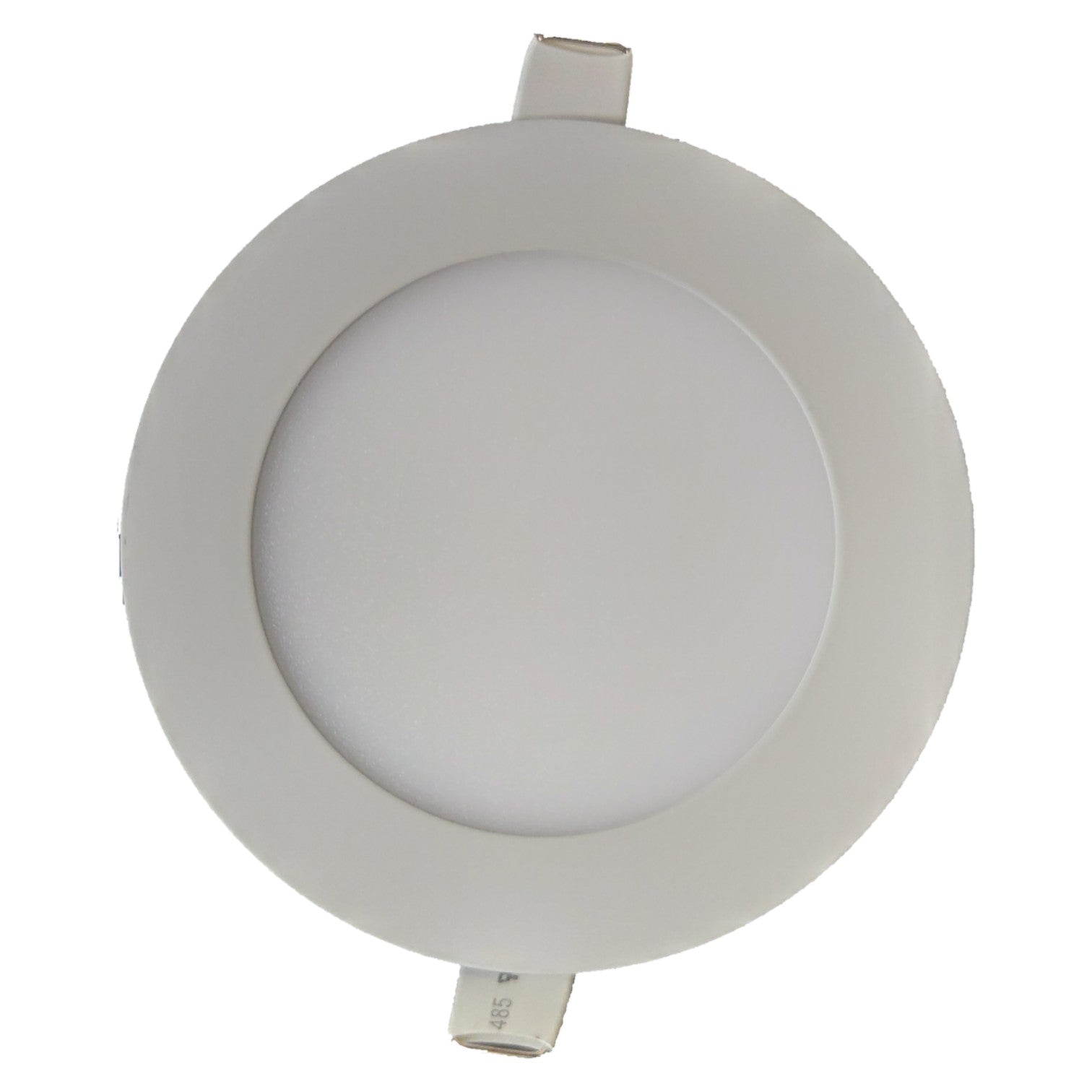 Round recessed ceiling light on a white background