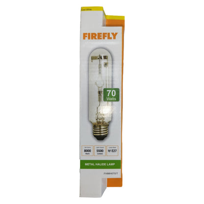 Firefly metal halide lamp packaging on a white background