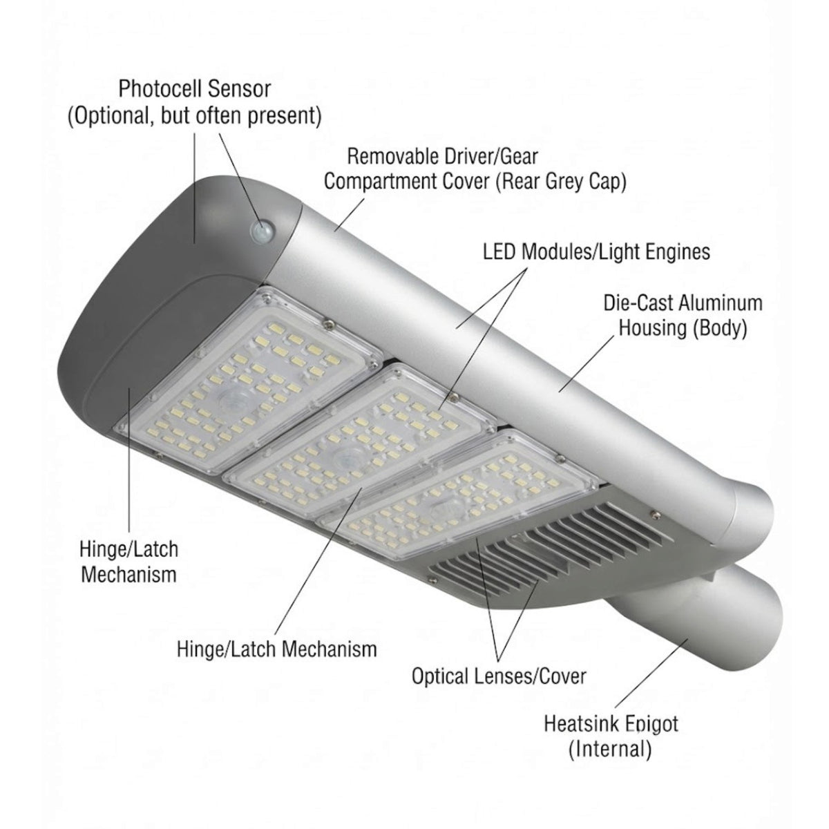 Firefly 90W LED Streetlight 9000 Lumens 494x265x74mm ESL4090DL