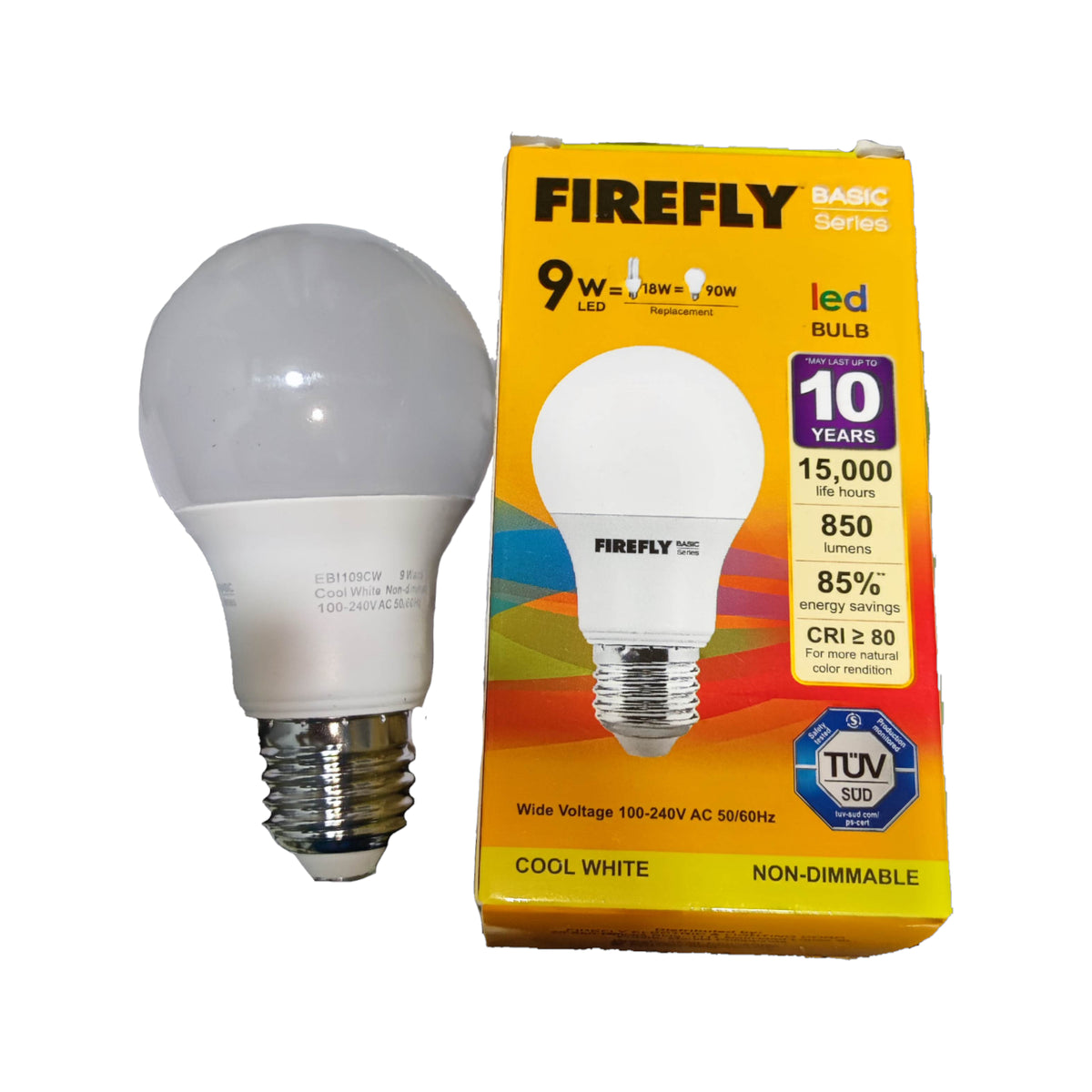 Firefly 9W LED Bulb E27 220V 4000K Cool White
