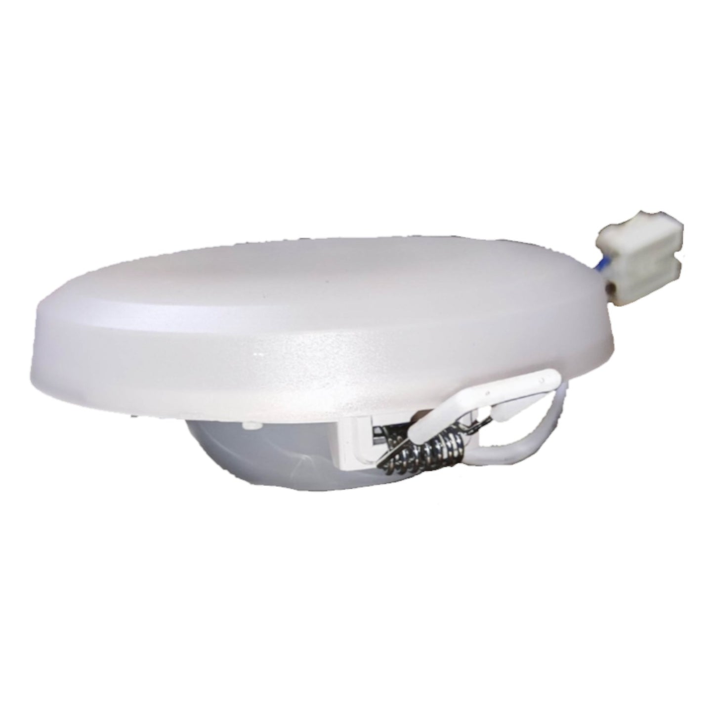 White ceiling light fixture on a white background