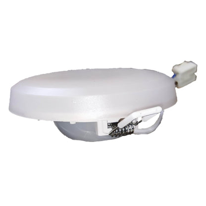 White ceiling light fixture on a white background