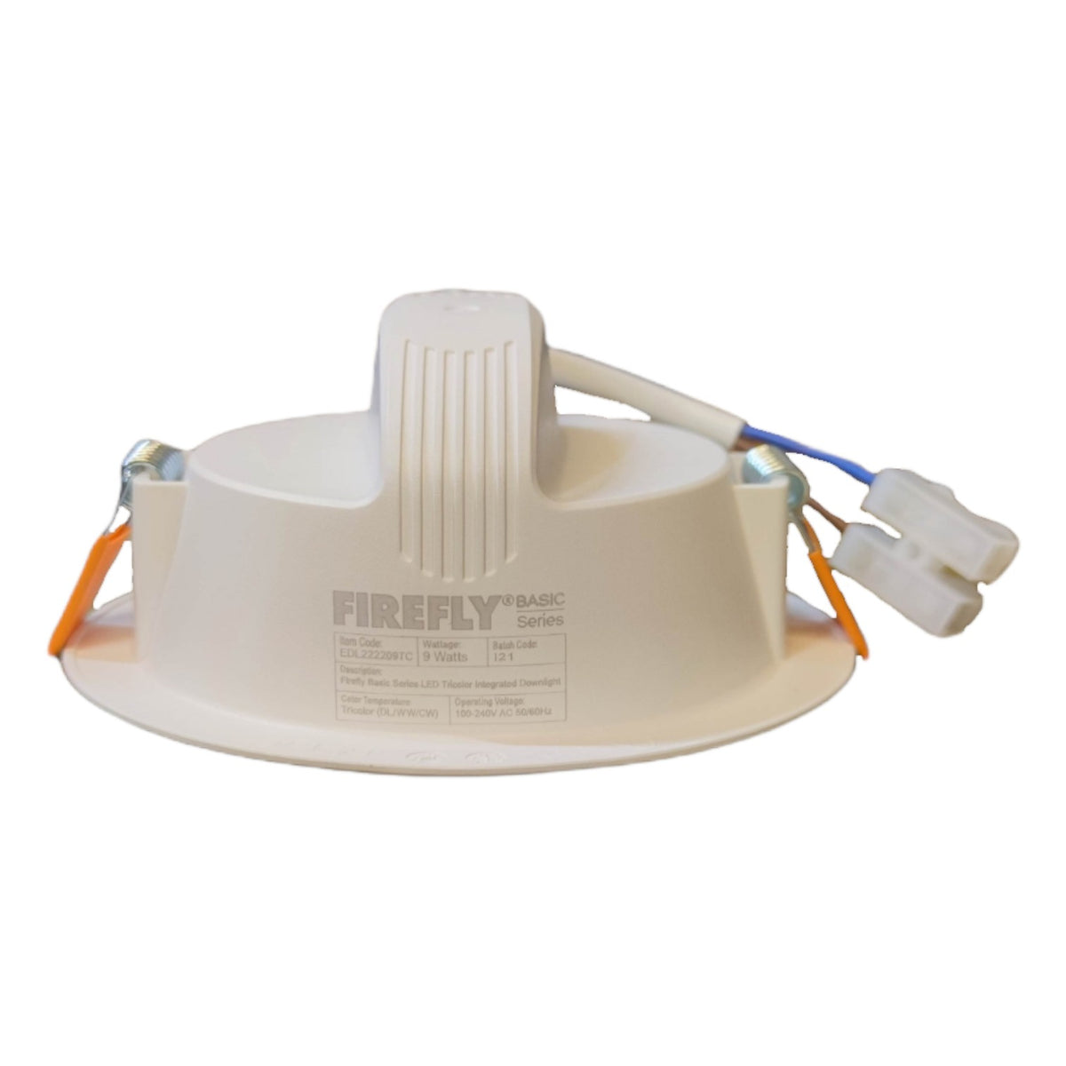 White electrical component with 'Firefly' branding on a white background