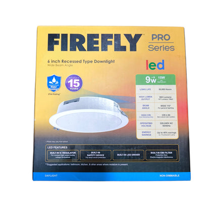 Firefly 9W LED Downlight Pro Series IP44 Rating Water Resistant 220VAC Daylight FDL2509DL Electx Electrical Supply