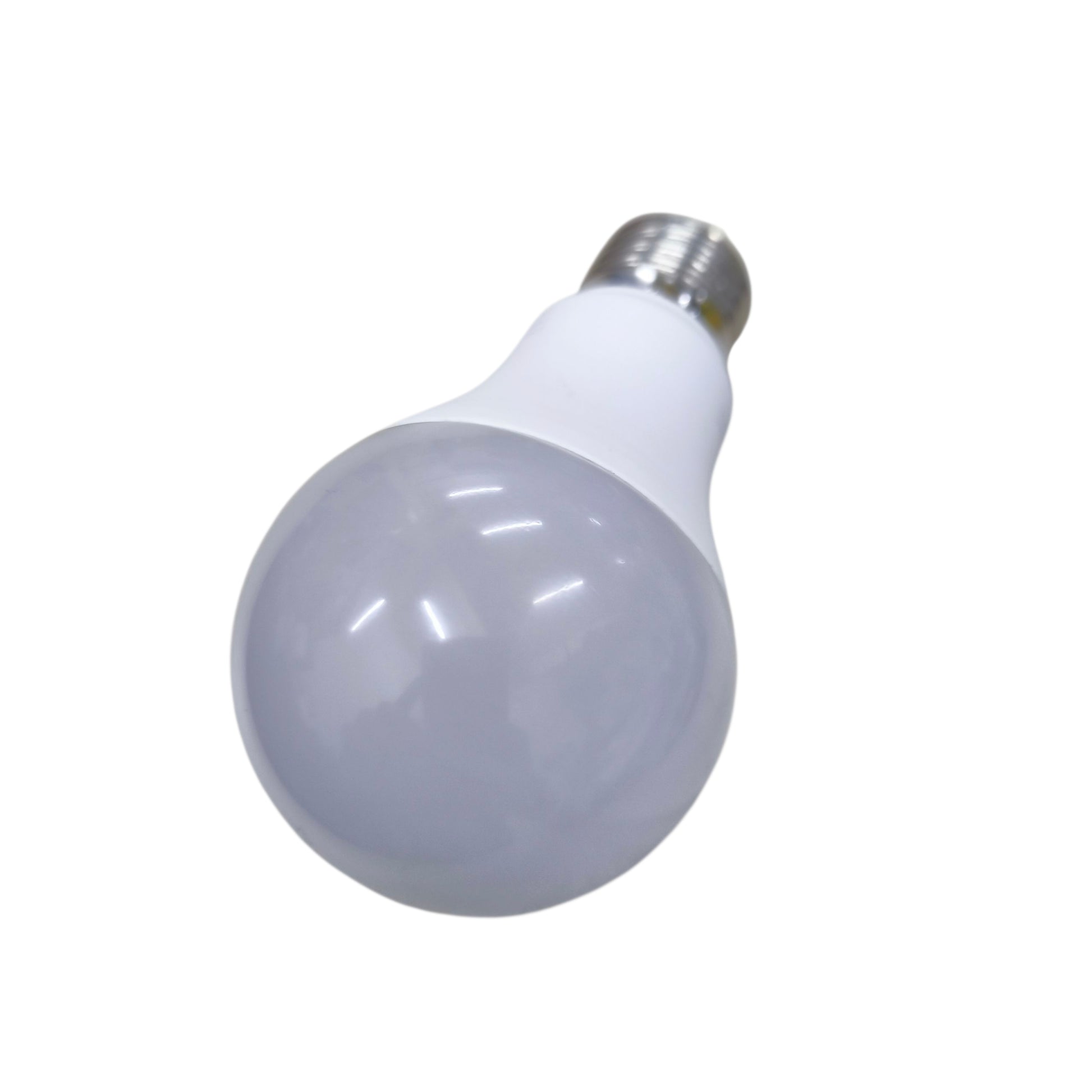 White light bulb on a white background