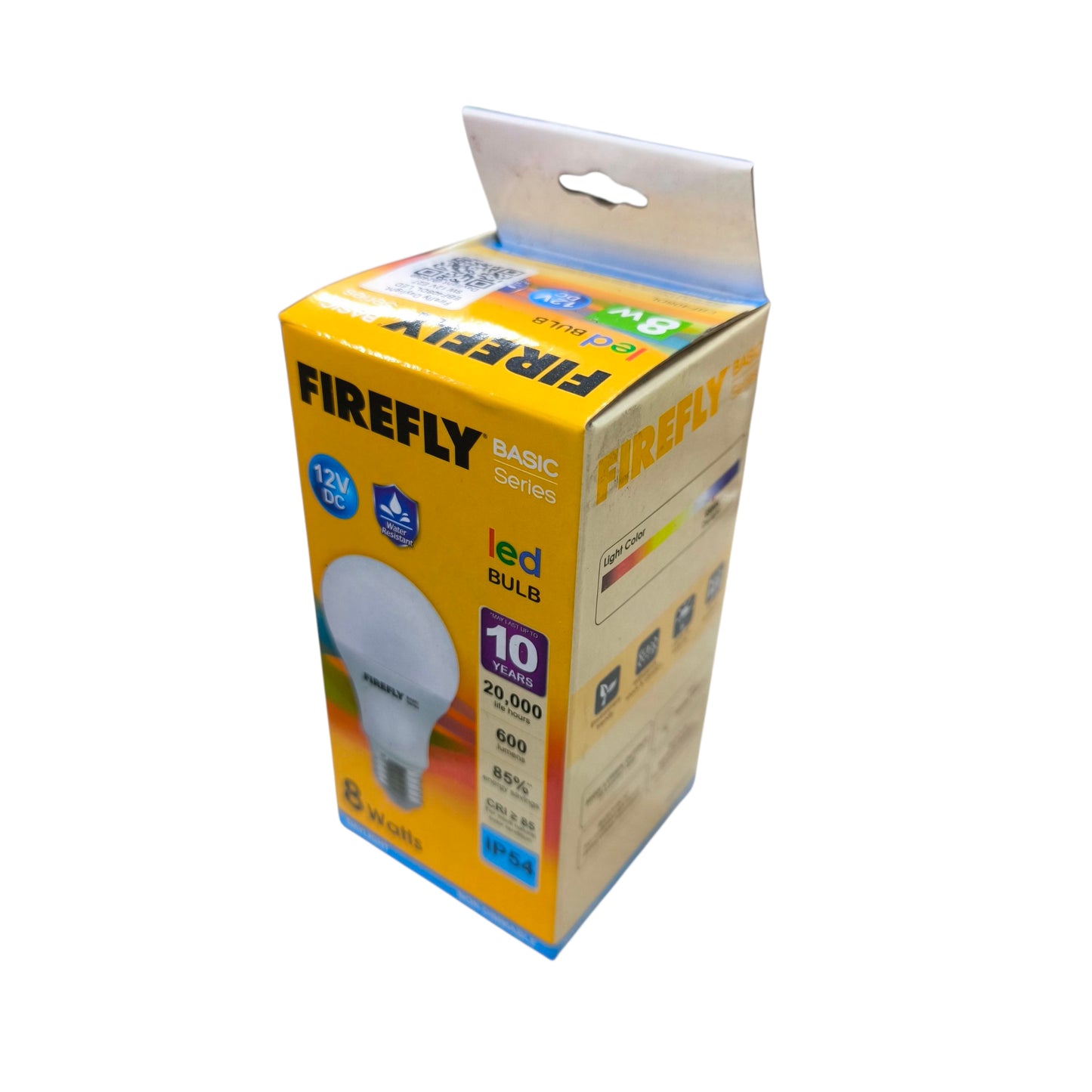 Firefly LED bulb packaging on a white background