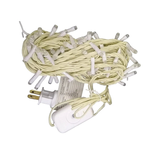 Firefly LED Christmas Light / String Light 100-Bulbs 7meters 7W w/ 4 Effects White, White wire FXL13100WH Electx Electrical