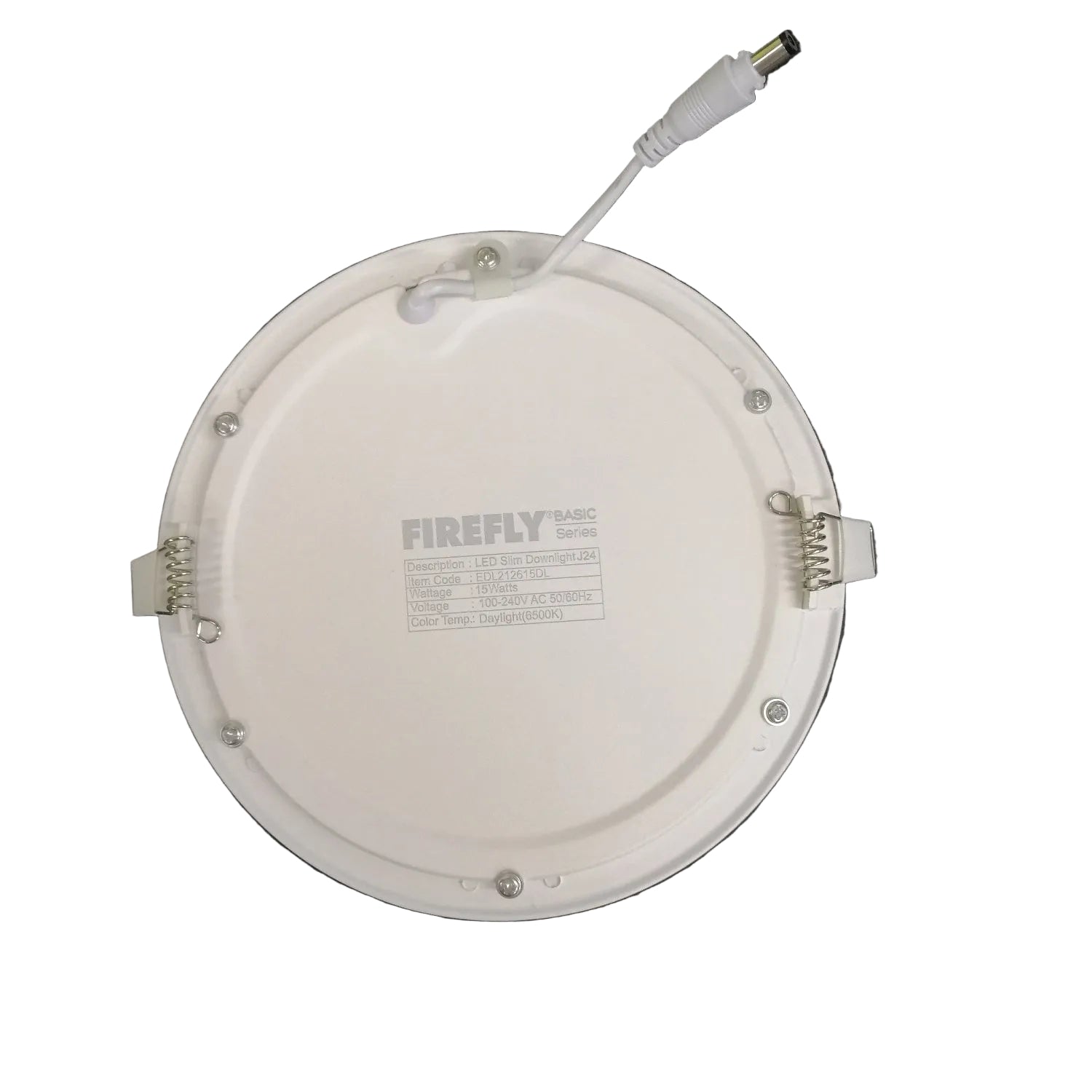Firefly Round Recessed LED Slim Downlight Wide Beam Angle 15W Daylight (6500K) 100-240V Electx Electrical