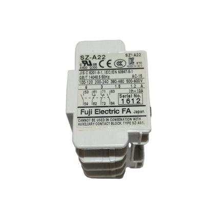 Fuji Auxiliary Contact Block SZ-22 2NO+2NC TYPE SC-AS1 Electx Electrical Supply