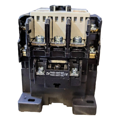 Electrical contactor on a white background
