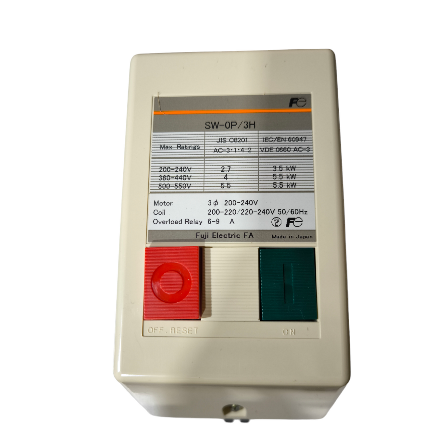 Fuji_Motor_Magnetic_Starter_3_Phase_220V_1NO_SW-0_P_3H_6-9A_Electx_2